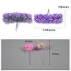 144pcs Mini Artificial Rose Flower Heads and Soft Stem,25mm PE Tiny Rose add Gauze for DIY Wedding Make Bridal Hair Clips,Cake Top,Wrist Corsage Boutonniere,Wreath Bracelet Flower (White) view 2