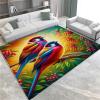 Machine Washable Rug 4 x 6 ft for Living Room, Non-Slip Carpet Colorful Bedroom Rugs, Low-Pile Animal Bird Print Carpets for Bedroom Home Office, Dining Room view 2
