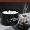 Kqcibz Coffee Filter Holder, Basket Coffee Filter Storage with Lid, Round Coffee Filter Container for Counter,White view 2