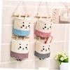 Beatifufu Cotton and Linen Cartoon Hanging Storage for Toy Storage Organizer Wall Mounted Holder for Bathroom and Living Room for Bath Toys and Stuffed Animal Storage Pattern view 2