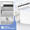 UrMoon No Drill Cordless Roller Shades for Windows No Screw Roller Blinds with Thermal Insulated Waterproof Pull Down Blackout Blinds for Home Office (Blackout - Gray, 26" W x 48" H) view 3