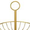 3 Tier Fruit Basket Bowl Fruit Basket Countertop Metal Fruit Stand Holder Metal Fruit Bowl Stand Holder Organizer for Fruits Snacks Vegetables (Gold) view 3