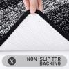 Bsmathom Bathroom Rugs Sets 4 Piece with Toilet Cover, Soft Absorbent Bath Mats for Bathroom, Non-Slip Washable Bath Rugs Floor Mat Plush Shaggy Microfiber Bath Mats with U-Shaped Toilet Rug, Black view 4