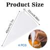 4 Pack 16" Reusable Pastry Piping Bags, Cloth Cake Decorating, White Cloth Frosting Bags, Icing Piping Bags Decorating Bags Icing Frosting Bags, White Hangable Piping Bags view 2