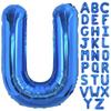 40 Inch Blue Letter U Balloons Alphabet U Letter Balloons Foil Mylar Big Letter Balloons for Birthday Party Anniversary New Year Graduation Wedding Decorations view 1