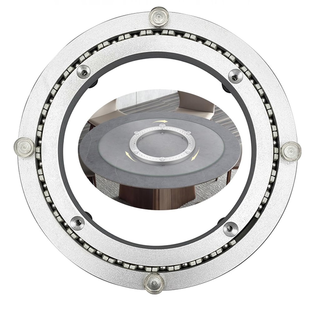 Aluminium Alloy Rotating Bearing, Rotating Turntable Bearings, Lazy Susan Mechanism, Turn Table Swivel Base Hardware, Rotating Bearing Turntable, for Round Rotating Tables (Size : 20CM(7.8INCH))