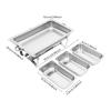 HAPPCUCOE 9.5 Quart Chafing Dish Buffet Set,Stainless Steel Buffet Servers and Warmers with 3 Food Trays for Restaurants, Cafeterias, Hotels, Parties,Silver view 2