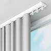 Ceiling Curtain Track Set, WhiteBlackaluminum Ceiling Track For Curtains, Curtain Track Ceiling Mount, Double Axle Pulleys, Strong Load-bearing, For Living Room Bedroom Room Divider (Color : White view 1