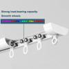 Ceiling Curtain Track Set, WhiteBlackaluminum Ceiling Track For Curtains, Curtain Track Ceiling Mount, Double Axle Pulleys, Strong Load-bearing, For Living Room Bedroom Room Divider (Color : White view 2