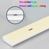 Ceiling Curtain Track Set, WhiteBlackaluminum Ceiling Track For Curtains, Curtain Track Ceiling Mount, Double Axle Pulleys, Strong Load-bearing, For Living Room Bedroom Room Divider (Color : White view 3