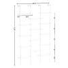 CRTERICX Acrylic Bookshelf, Wall Mounted, 5-Tier Clear Ladder Bookshelf with 14 Open Shelves, Multipurpose Bookcase for Living Room, Bathroom, Office, Modern, 9.5" D x 43.5" W x 72.8" H view 3