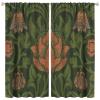 GoDazzling Vintage Bohemia William Morri Plant Flowers Blackout Window Curtains, Abstract Art Retro Plants Pattern Print Window Drapes, for Bedroom Living Room 31.5(W)*72(L) 2 Panels view 1