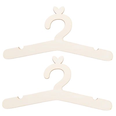 Cabilock 2pcs Wooden Hangers Smooth Surface Clothes Hangers for Easy Organization Design Without Sharp Edges Decorative for Home and Nursery