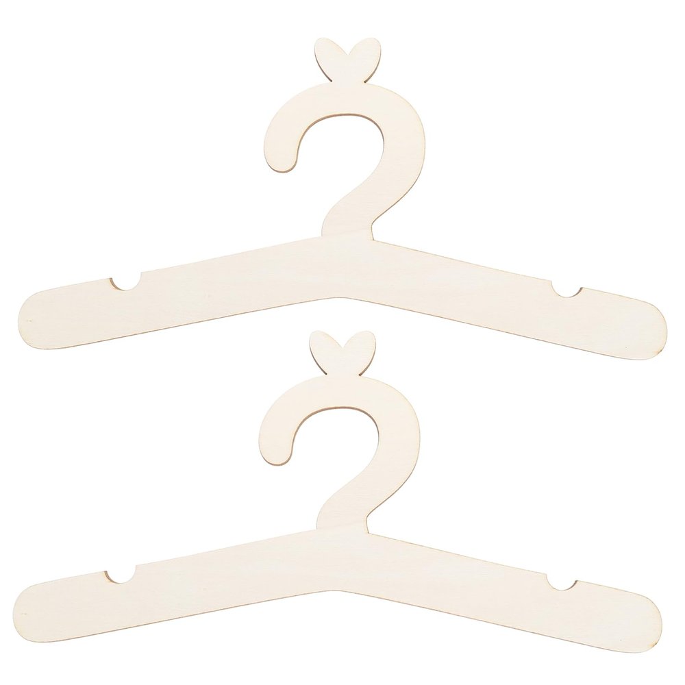 Cabilock 2pcs Wooden Hangers Smooth Surface Clothes Hangers for Easy Organization Design Without Sharp Edges Decorative for Home and Nursery