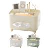 1/3 Nightstand Tissue Organizer - All in Onee Desktop Tissue Storage Box, Decorative Tissue Box | Tabletop Napkin Dispenser, Non Slip Napkin Holder for Bathroom Hotel Living Room Bedroom view 1