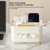 1/3 Nightstand Tissue Organizer - All in Onee Desktop Tissue Storage Box, Decorative Tissue Box | Tabletop Napkin Dispenser, Non Slip Napkin Holder for Bathroom Hotel Living Room Bedroom view 3