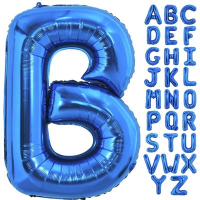 40 Inch Blue Letter B Balloons Alphabet B Letter Balloons Foil Mylar Big Letter Balloons for Birthday Party Anniversary New Year Graduation Wedding Decorations