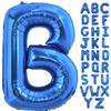 40 Inch Blue Letter B Balloons Alphabet B Letter Balloons Foil Mylar Big Letter Balloons for Birthday Party Anniversary New Year Graduation Wedding Decorations view 1