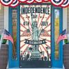 4th of July Banner Decoration - Patriotic Themed Party Door Cover Independence Day Front Door Frame Banner Curtain for Veterans Day Memorial Day Door Covers Party Supplies (style_09) view 1