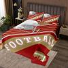 Erosebridal Gridiron Coverlet Set Sports Ball Game Bedspread Set King for Boys Girls Rugby Competition Game Quilt Set, Football Themed Bedding Set with 2 Pillowcases view 1