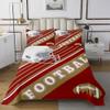 Erosebridal Gridiron Coverlet Set Sports Ball Game Bedspread Set King for Boys Girls Rugby Competition Game Quilt Set, Football Themed Bedding Set with 2 Pillowcases view 2