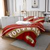 Erosebridal Gridiron Coverlet Set Sports Ball Game Bedspread Set King for Boys Girls Rugby Competition Game Quilt Set, Football Themed Bedding Set with 2 Pillowcases view 3
