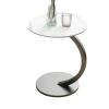 HomeLoft Basics Sleek Nordic Metal Side Table  Modern Minimalist Coffee Table for Living & Bedroom White/White, 26.77*15.74*12.59in view 3