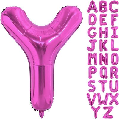 40 Inch Large Hot Pink Letter Y Balloons Alphabet Y Letter Balloons Foil Mylar Letter A Balloons for Birthday Party Anniversary New Year Graduation Wedding