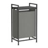 VASAGLE Laundry Hamper, Laundry Basket, Laundry Sorter with a Pull-Out and Removable Bag, Shelf, Metal Frame, 12.4 Gallons (47 L), 16.5 x 11 x 29.5 Inches, Slate Gray and Charcoal Gray UBLH001G01 view 1