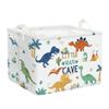 Clastyle Large Boho Dinosaur Pterosaur Boy Book Toy Storage Basket Dino Palm Tree Clothes Laundry Hamper for Kid Room Nursery, Colorful 36L view 1