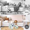 Clastyle Large Boho Dinosaur Pterosaur Boy Book Toy Storage Basket Dino Palm Tree Clothes Laundry Hamper for Kid Room Nursery, Colorful 36L view 2