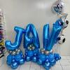 40 Inch Blue Letter N Balloons Alphabet N Letter Balloons Foil Mylar Big Letter Balloons for Birthday Party Anniversary New Year Graduation Wedding Decorations view 2