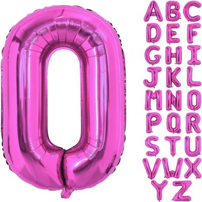 40 Inch Large Hot Pink Letter O Balloons Alphabet O Letter Balloons Foil Mylar Letter A Balloons for Birthday Party Anniversary New Year Graduation Wedding