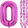 40 Inch Large Hot Pink Letter O Balloons Alphabet O Letter Balloons Foil Mylar Letter A Balloons for Birthday Party Anniversary New Year Graduation Wedding view 1