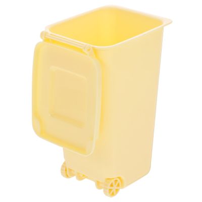 LALAFINA Desk Organizing Storage Box Mini Trash Can Desk Bin Lid Paper Bin Office Home Small and Versatile
