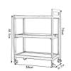 Storage Trolley Cart Serving Trolleys 3 Layers Dining Cart Wooden Bracket Solid Wood Tray 4 Universal Wheels with Locking Wheels for Kitchen, Hotels, Restaurants and Care Homes view 2