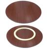 FUREMA Wood Lazy Susan Turntable 24in 28in 30in 36in, Marble Texture Rotating Tray, Kitchen Dining Table Rotatable Serving Plate, Protect Countertop, Rustic (Color : Mahogany, Size : 70cm (28 in)) view 2