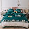 60 Satin Long-Staple Cotton Embroidery Four-Piece Simple Splicing Cotton Double Duvet Cover Bedding (Color : A 4-Piece Suit, Size : 1.5m) (B 5 Piece Suit) view 1