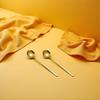 2 Pcs Gold 304 Stainless Steel Coffee Spoons, Stirring Tea Long Handle Gold Teaspoons, Ice Tea Long for Stirring 6.7 Inches Specialty Coffee and Espresso Spoons view 3
