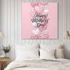 16x16 Inch Wall Prints Giclee Canvas Painting - Mother's Day Flower Love Pink Painting Pictures Print on Canvas Framed Wall Art Modern Artwork for Home Decorations view 2