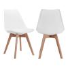 SJIALEN Kitchen Dining Chair Set of 2,with Wood Legs Lounge Chairs for Kitchen Living Room Bedroom Balcony Corner Chairs White Kitchen Chair view 1