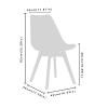 SJIALEN Kitchen Dining Chair Set of 2,with Wood Legs Lounge Chairs for Kitchen Living Room Bedroom Balcony Corner Chairs White Kitchen Chair view 3