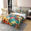 Kids Hot Air Balloon 100% Natural Cotton Bedding Set Rainbow Balloon Comforter Cover Cartoon White Cloud Sky Duvet Cover Aviation Journey Bedspread Cover For Teens Boys child,Twin Size 2Pcs view 3