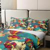 Kids Hot Air Balloon 100% Natural Cotton Bedding Set Rainbow Balloon Comforter Cover Cartoon White Cloud Sky Duvet Cover Aviation Journey Bedspread Cover For Teens Boys child,Twin Size 2Pcs view 4