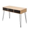 NEKCOCO Modern Gaming Desk Home Office Desk Study Office Computer Desk Study Table Writing Desk with 3 Storage Drawers Student Writing Desk Study Writing Table view 1