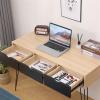 NEKCOCO Modern Gaming Desk Home Office Desk Study Office Computer Desk Study Table Writing Desk with 3 Storage Drawers Student Writing Desk Study Writing Table view 2