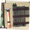 POPETPOP Outdoor Camping Nail Storage Bag Tent Peg Kit Hammer Hook Portable Tool Organizer for Camping and Backpacking Khaki view 3