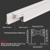 Ceiling Curtain Track Hospital Curtain RV Curtain Curtain Track Ceiling Mount Room Divider for Privacy, Built-in Invisible Rail with Rollers and Hooks, Curtain Rail for Ceiling/Bay Window ( Size : 1m/ view 3