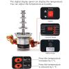 4/5/6/7 Tier Chocolate Fondue Fountain Machine Stainless Steel Commercial Chocolate Fountain for Party Wedding Restaurant,Strawberries,Cherries,Marshmallow,Biscuits,7Tier () view 4