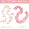 ASTRYAS 4Packs Artificial Cherry Blossom Flower, Fake Flower Garland Outdoors Hanging Silk Flowers Vines for Home Decor Pink Room Decor Wedding Party Japanese Kawaii Decor (Light Pink) view 2